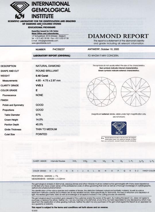 Foto 9 - Diamant, IGI Spitzen Brillant 0,40ct VVS2 River, D5614