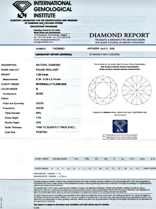 Foto 9 - Der Beste Diamant, IGI, 1.00 Lupenrein, River D Diamond, D5640