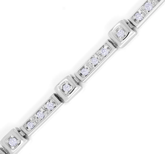Foto 2 - Nobles Diamant-Armband 0,80ct Brillanten 18K Weißgold, S2370