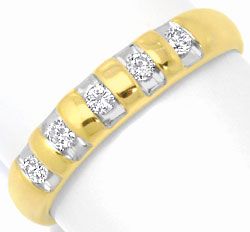 Foto 1 - Halbmemory Brillant-Ring Gelbgold 5 Diamanten 0,25Carat, S3939