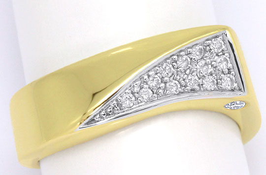 Foto 2 - Designer-Diamant-Ring 0,17ct River Brillanten Gelbgold, S4640