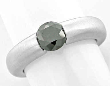 Foto 1 - Brillant-Spann Ring Schwarzer Diamant 0,93ct, S6260