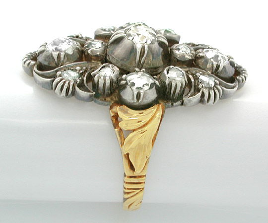 Foto 2 - Antiker Diamant-Ring mit 1,4ct Diamanten in Gold Silber, S8185