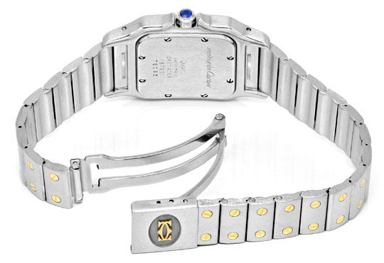 Foto 5 - Cartier Santos Galbee Uhr Herren-Armband-Uhr Stahl-Gold, U1384
